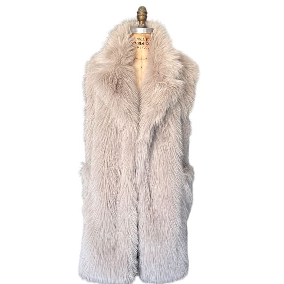 ZARA Faux Fur Vest in Beige - XS-S - Picture 1 of 7